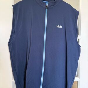 FootJoy Navy Vest with Light Blue Trim and White Logo
